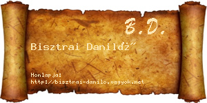 Bisztrai Daniló névjegykártya